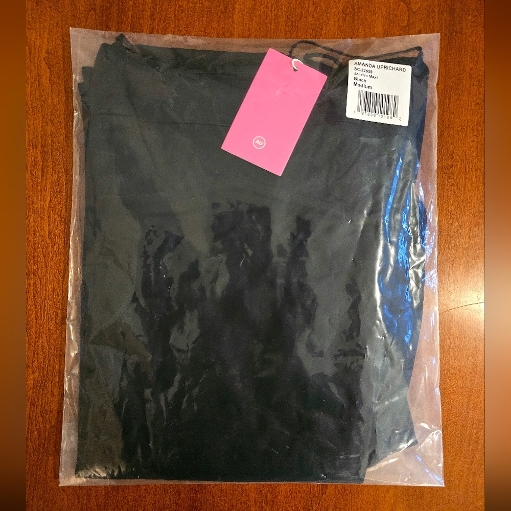 NEW RARE Amanda Uprichard BLACK Janeiro Silk Evening Gown Maxi Dress | Size Med - Picture 10 of 14